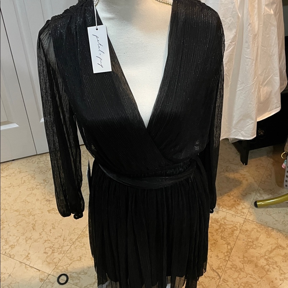 Petal & Pup Black Textured Dress